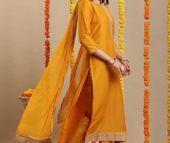 Elegant Rayon Blend Straight Embroidered Kurta with Pant3